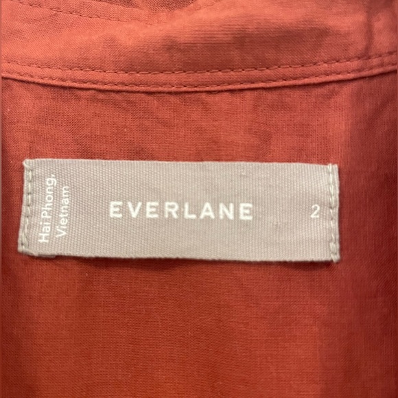 Everlane orange cotton button-up shirt size 2 - Picture 4 of 4
